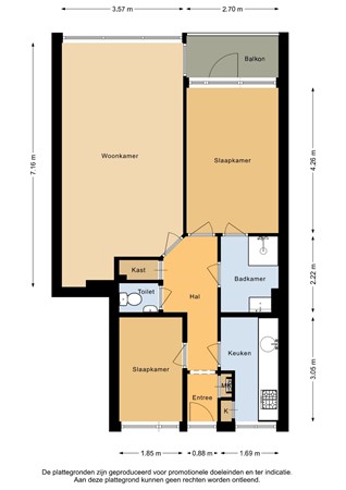 Floorplan - Parkweg 231, 3119 CG Schiedam